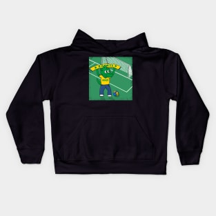 Dino Brazil Football Fan Kids Hoodie